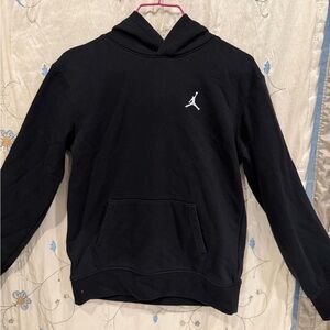 Jordan Kids Black Hoodie with White Logo